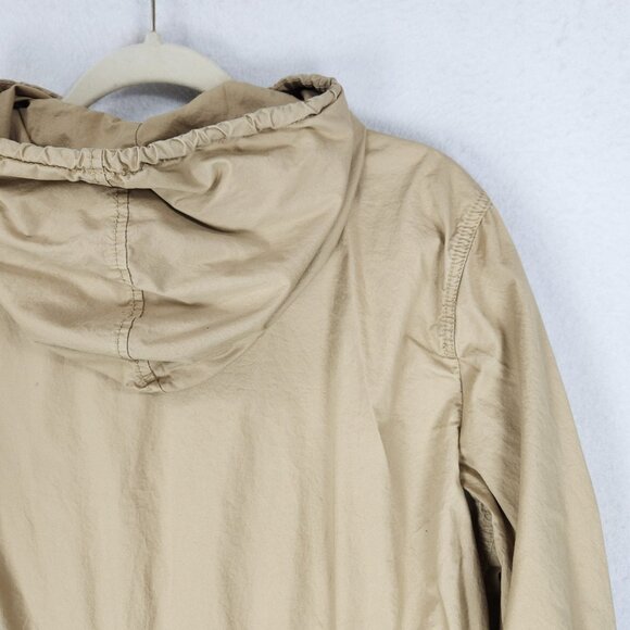Michael Kors Jacket Womens Medium Tan Lightweight Parka Full Zip Hooded Utility - Picture 12 of 12